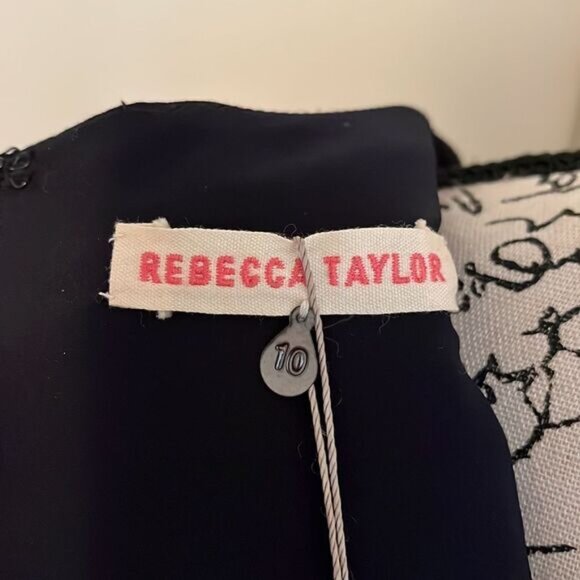 Rebecca Taylor Blue Ruffle Detailed Dress Feminine Contemporary Evening Formal - Picture 12 of 12